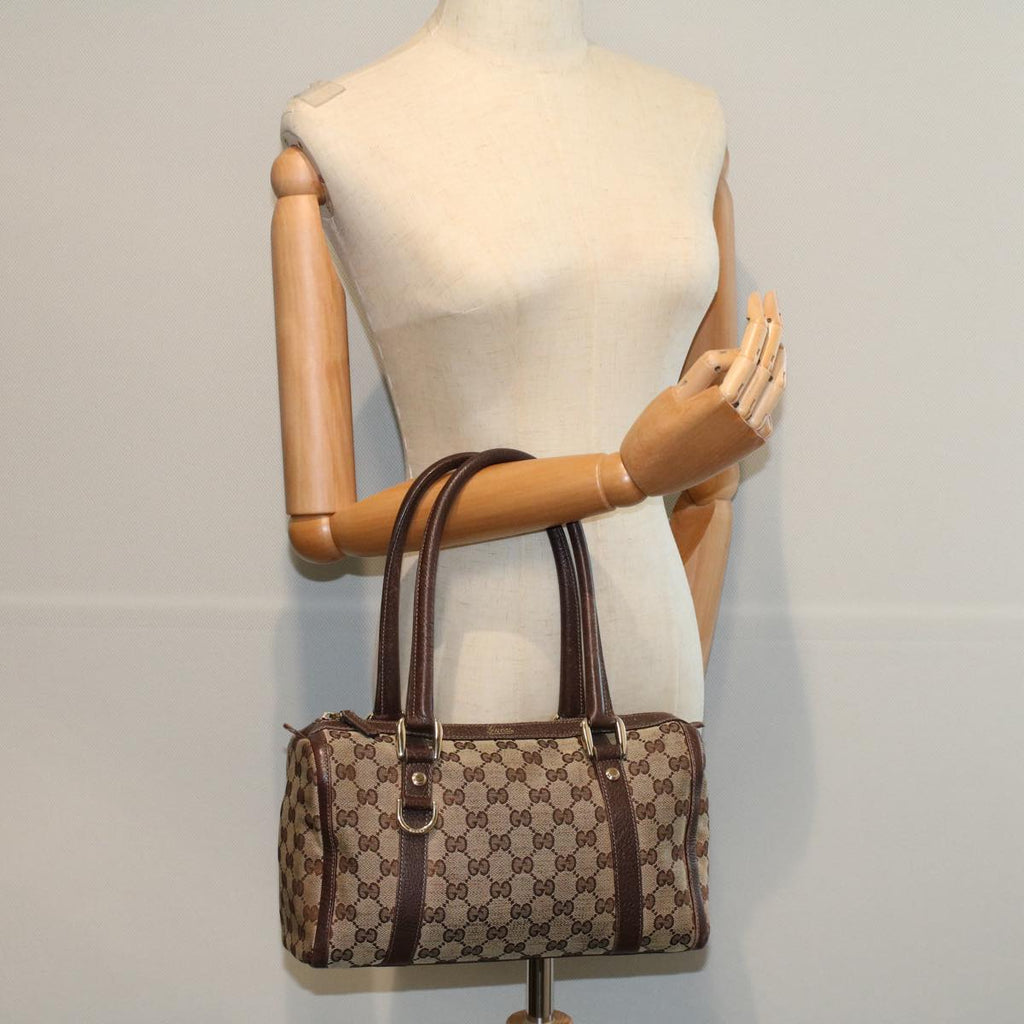 GUCCI GG Canvas Shoulder Bag Beige 130942 yk9428