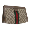 GUCCI GG Supreme Web Sherry Line Clutch Bag Beige Red 89 01 002 yk9437