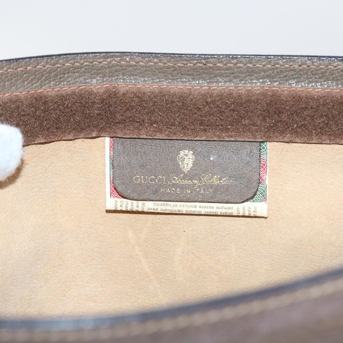 GUCCI GG Supreme Web Sherry Line Clutch Bag Beige Red 89 01 002 yk9437