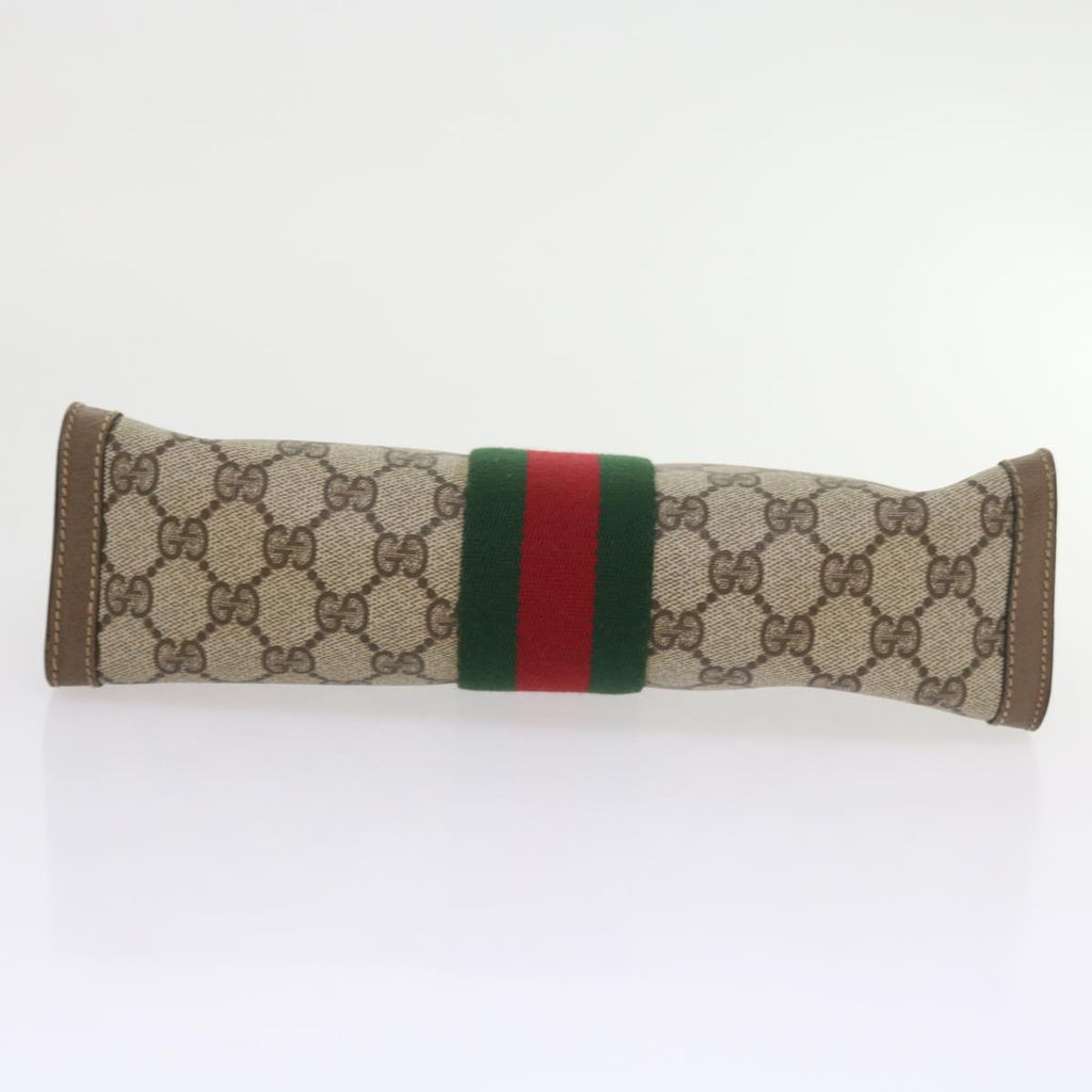 GUCCI GG Supreme Web Sherry Line Clutch Bag Beige Red 89 01 002 yk9437