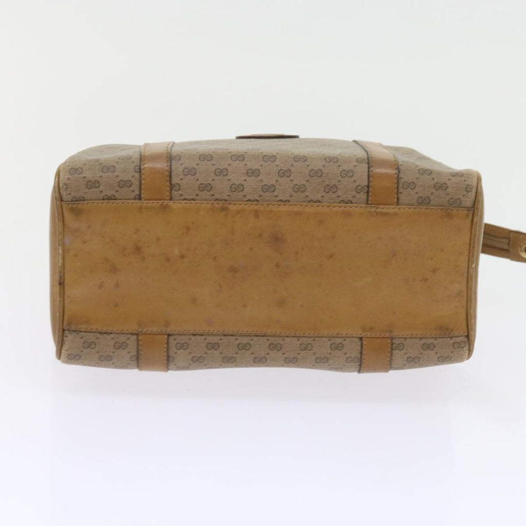 GUCCI Micro GG Supreme Boston Bag PVC Leather Beige yk9452