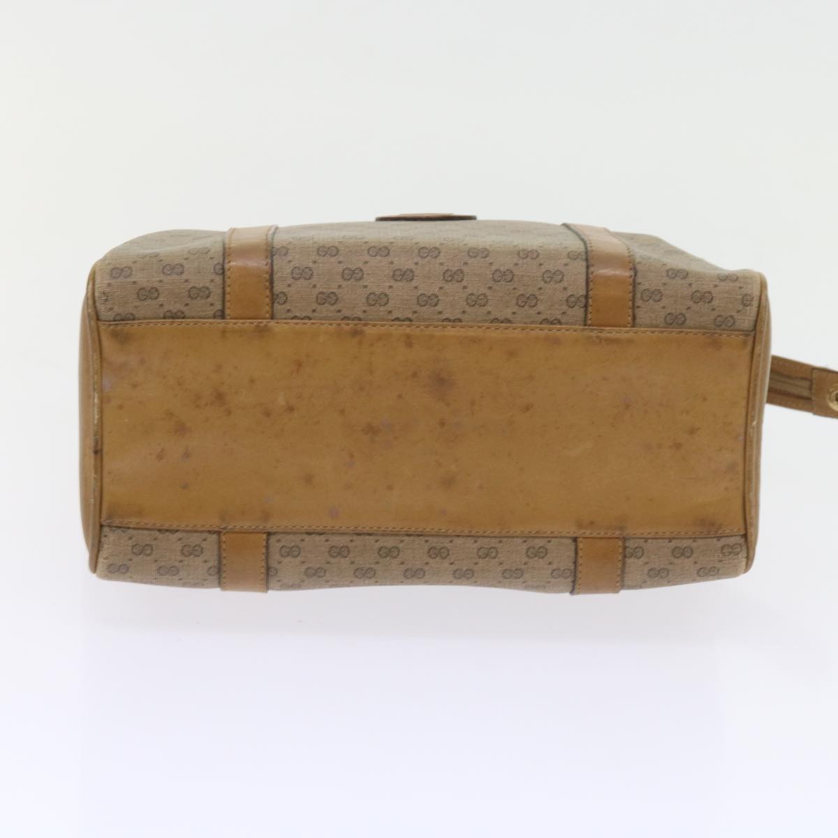 GUCCI Micro GG Supreme Boston Bag PVC Leather Beige yk9452
