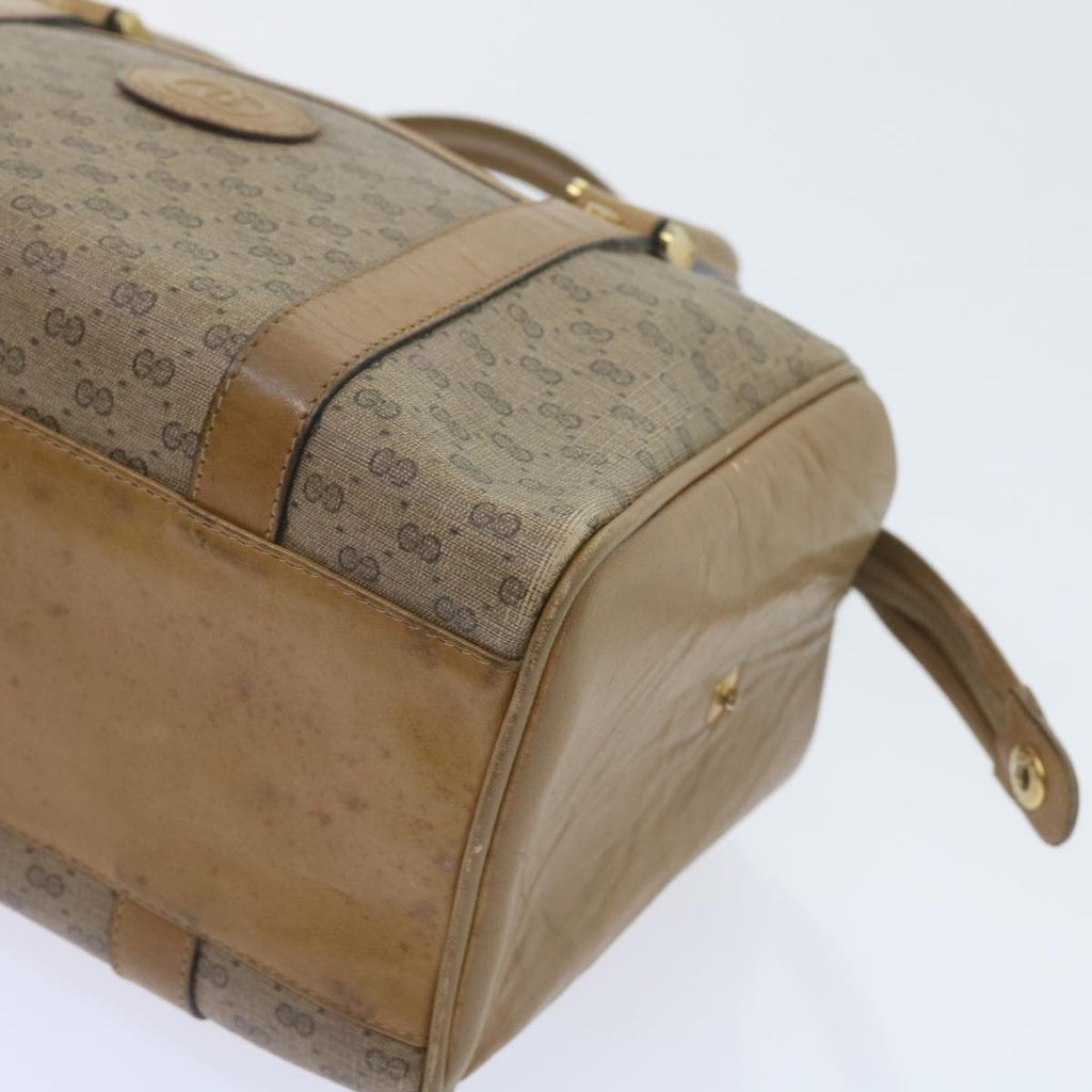 GUCCI Micro GG Supreme Boston Bag PVC Leather Beige yk9452