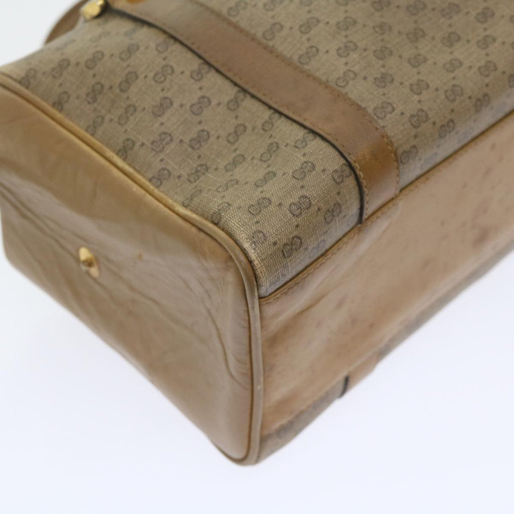 GUCCI Micro GG Supreme Boston Bag PVC Leather Beige yk9452