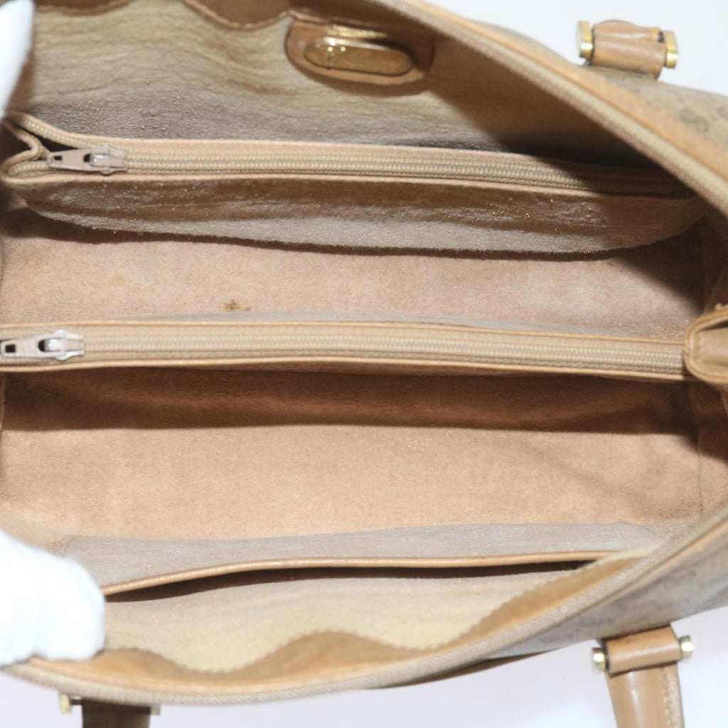 GUCCI Micro GG Supreme Boston Bag PVC Leather Beige yk9452