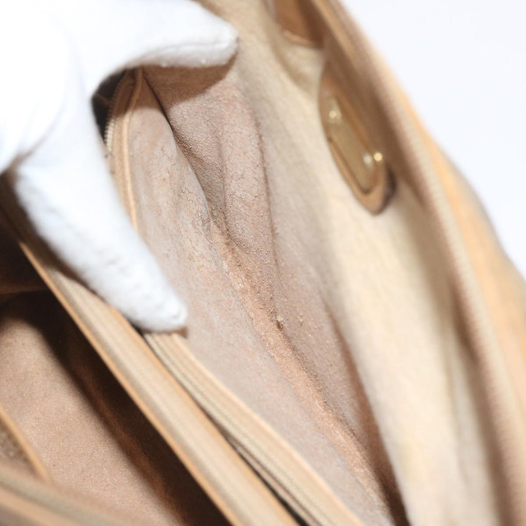 GUCCI Micro GG Supreme Boston Bag PVC Leather Beige yk9452