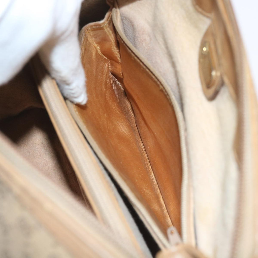GUCCI Micro GG Supreme Boston Bag PVC Leather Beige yk9452