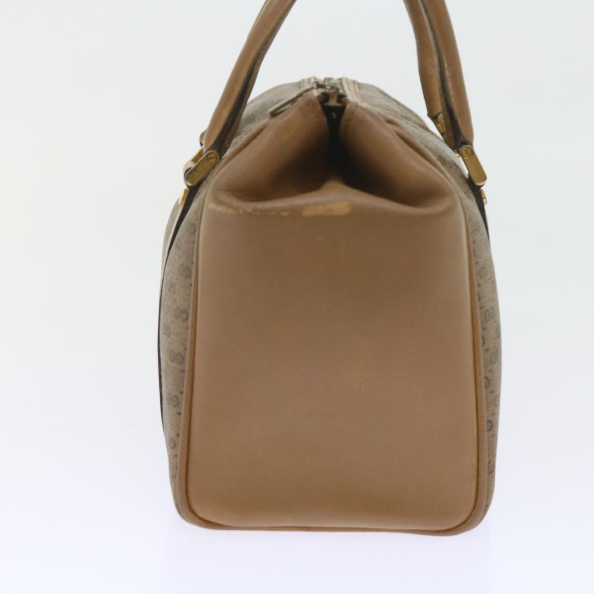 GUCCI Micro GG Supreme Boston Bag PVC Leather Beige yk9452