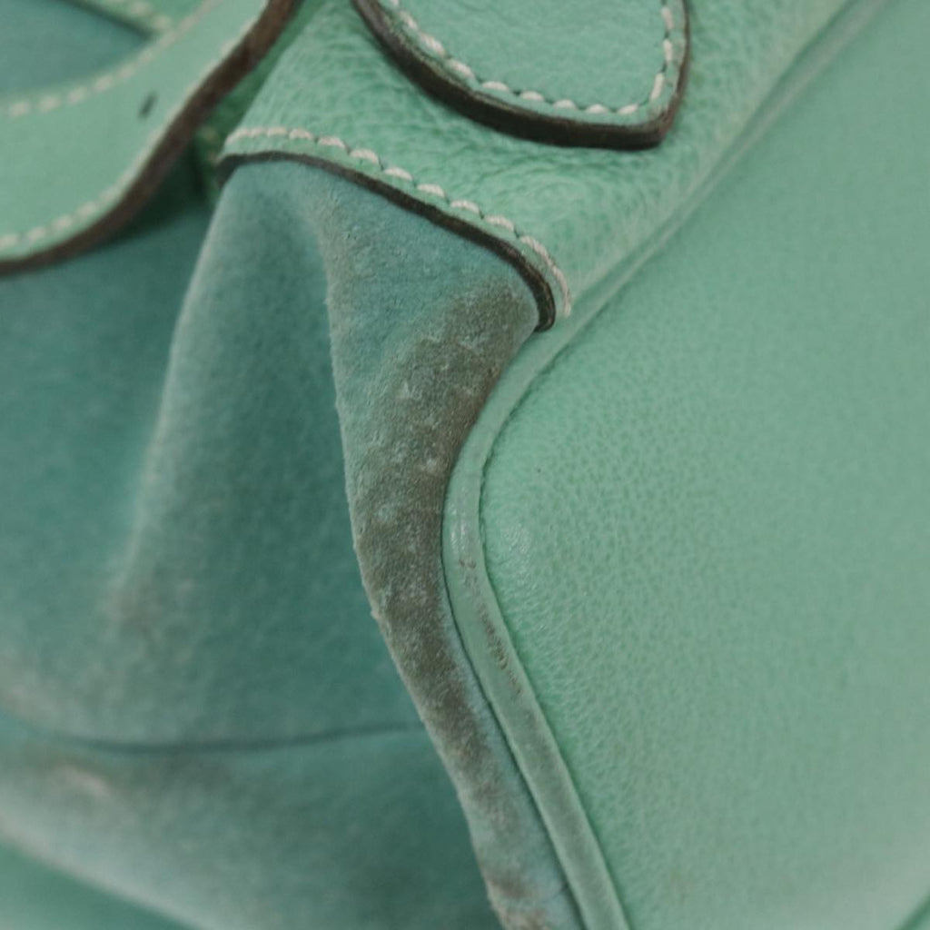 GUCCI Bamboo Backpack Suede Blue 003 1998 0016 yk9453