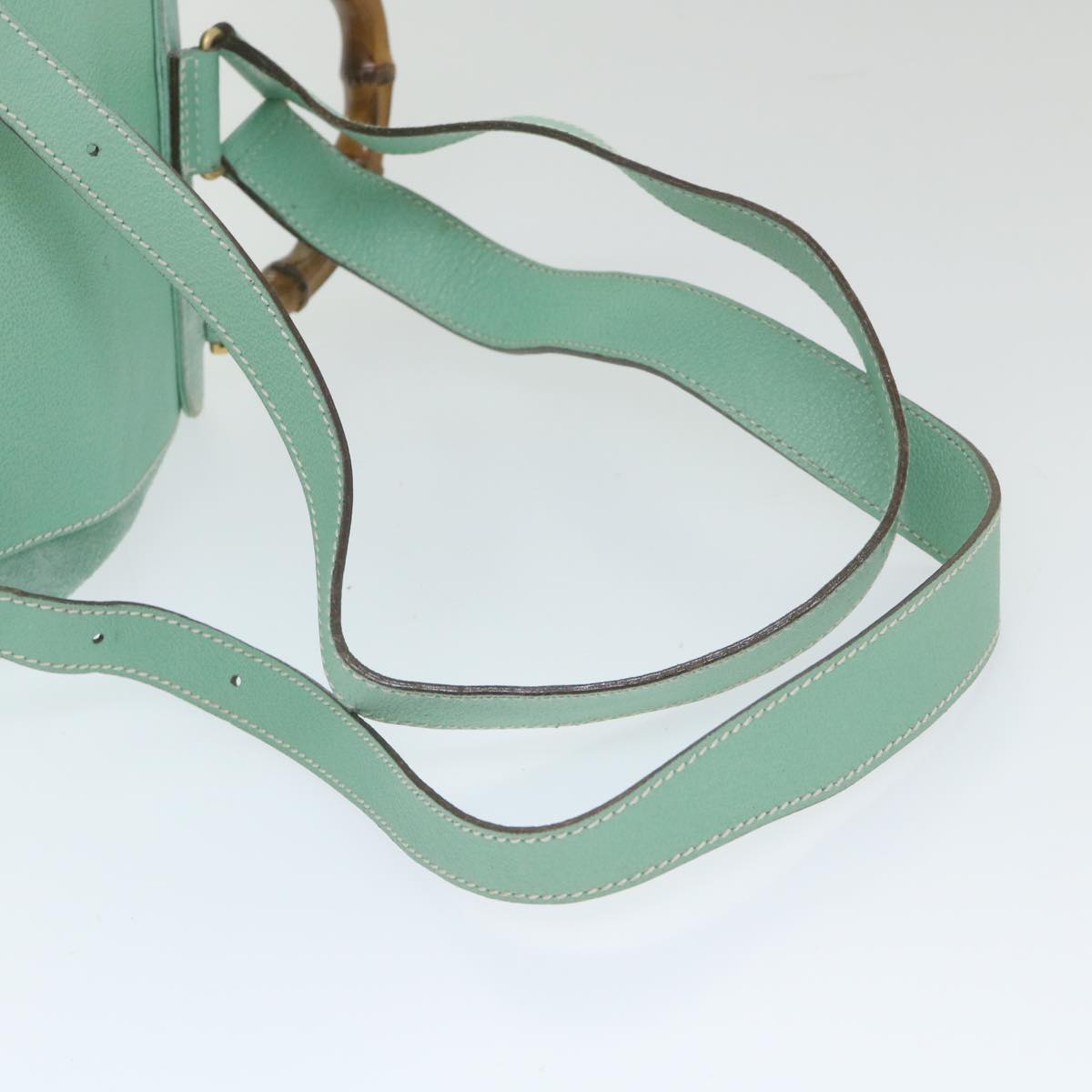 GUCCI Bamboo Backpack Suede Blue 003 1998 0016 yk9453