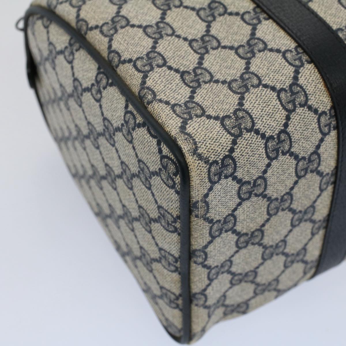 GUCCI GG Supreme Sherry Line Boston Bag Red Navy 10 01 3842 yk9458