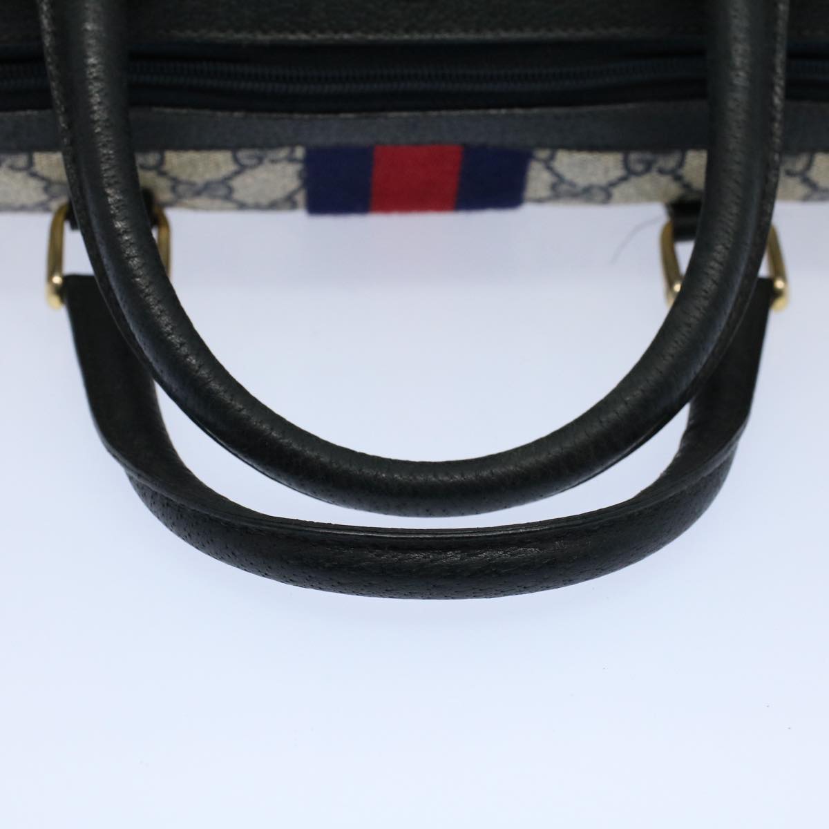 GUCCI GG Supreme Sherry Line Boston Bag Red Navy 10 01 3842 yk9458