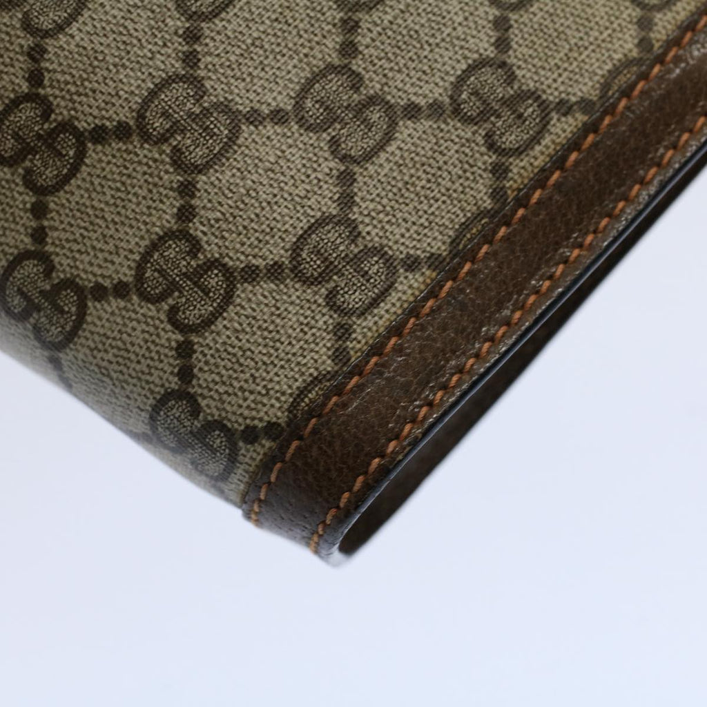 GUCCI GG Supreme Web Sherry Line Clutch Bag Beige Red 89 01 001 yk9462
