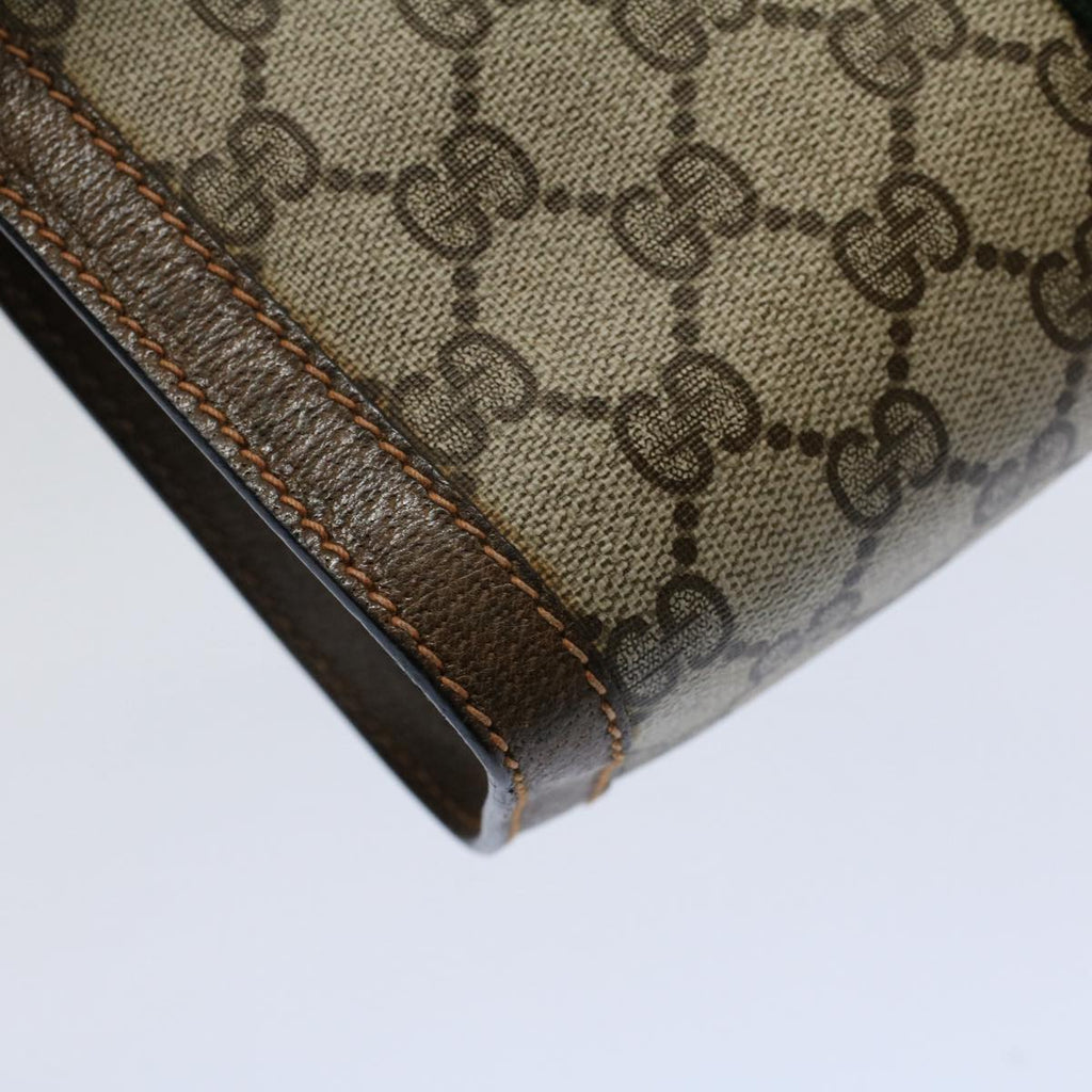 GUCCI GG Supreme Web Sherry Line Clutch Bag Beige Red 89 01 001 yk9462