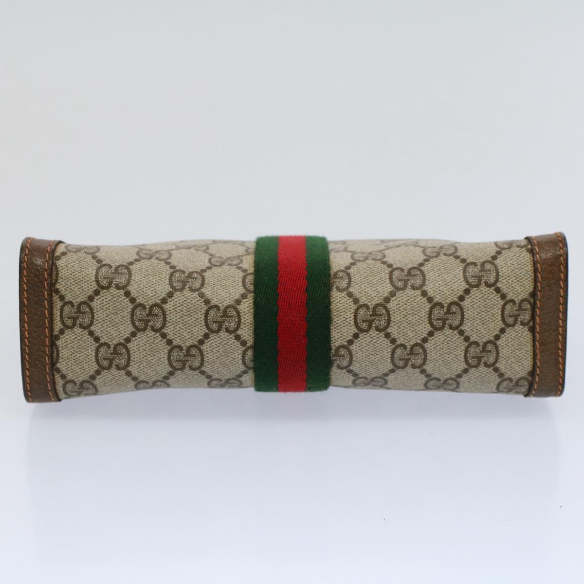 GUCCI GG Supreme Web Sherry Line Clutch Bag Beige Red 89 01 001 yk9462