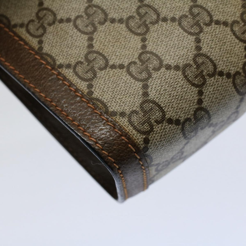 GUCCI GG Supreme Web Sherry Line Clutch Bag Beige Red 89 01 001 yk9462