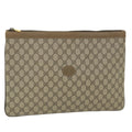 GUCCI GG Supreme Documents Case Clutch Bag Beige 017 098 0025 yk9467