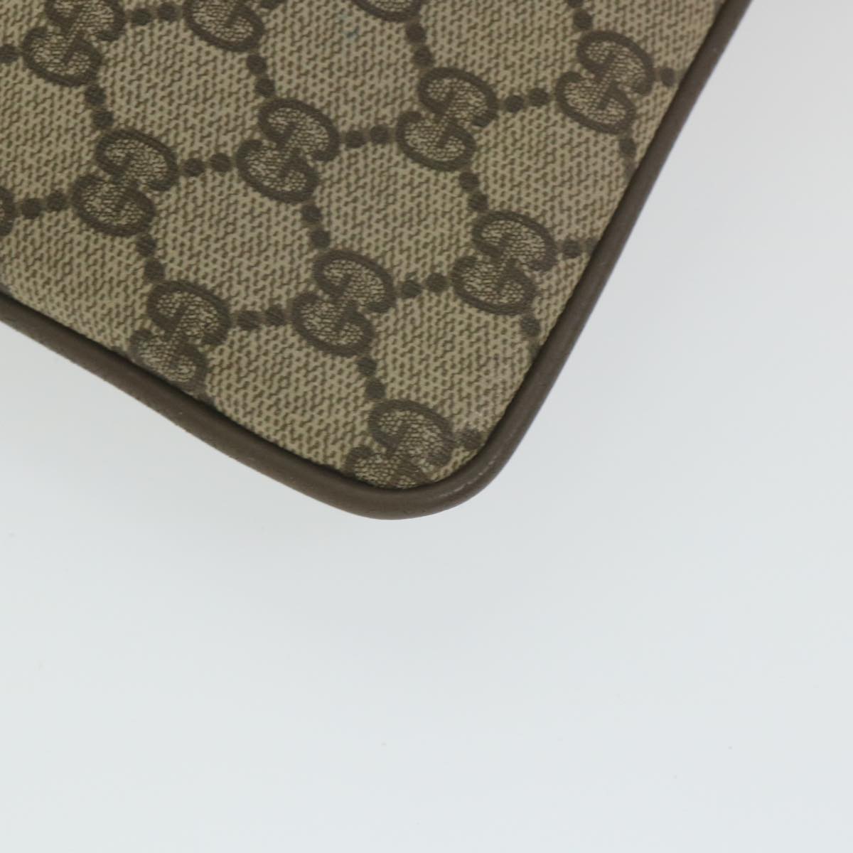 GUCCI GG Supreme Documents Case Clutch Bag Beige 017 098 0025 yk9467