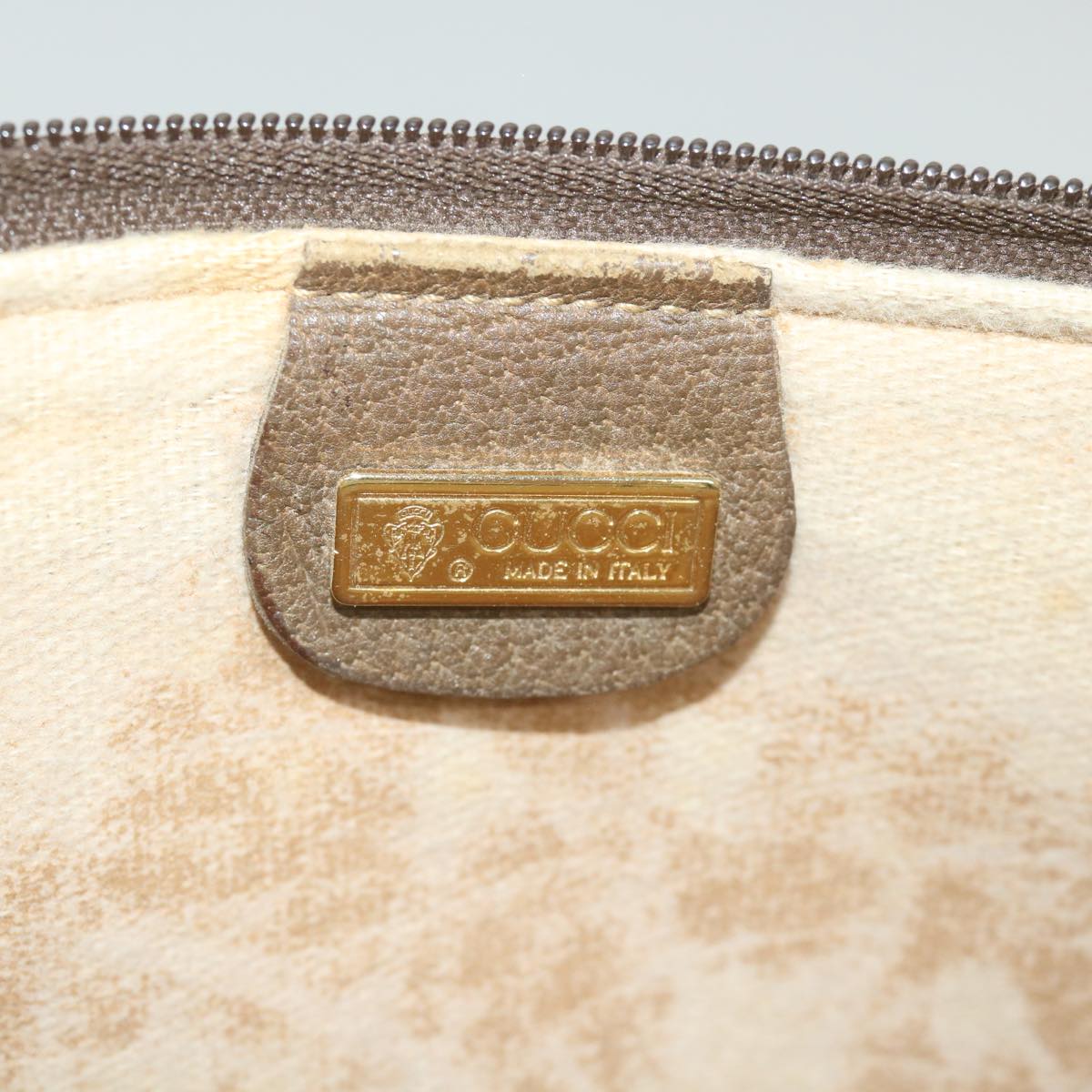 GUCCI GG Supreme Documents Case Clutch Bag Beige 017 098 0025 yk9467