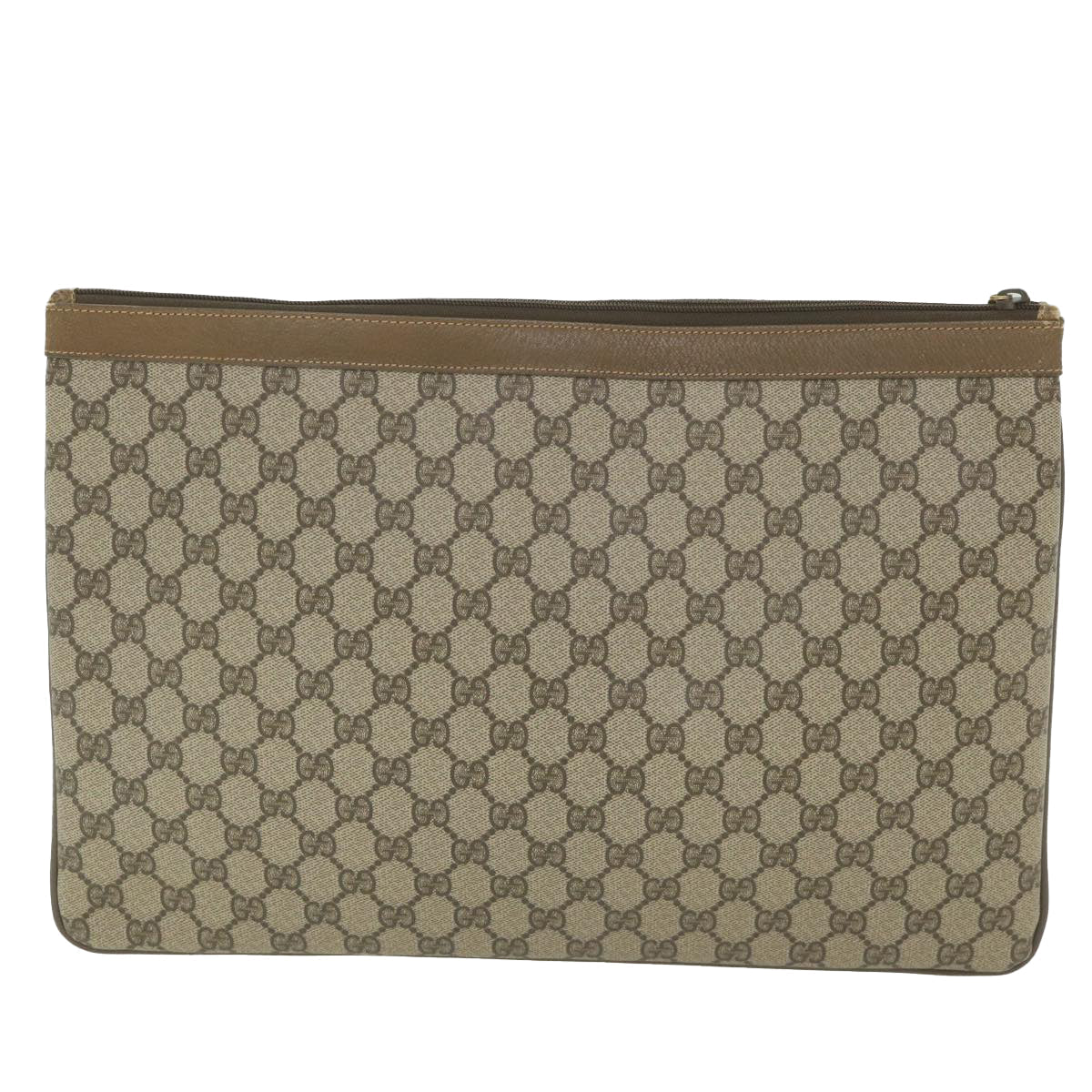 GUCCI GG Supreme Documents Case Clutch Bag Beige 017 098 0025 yk9467