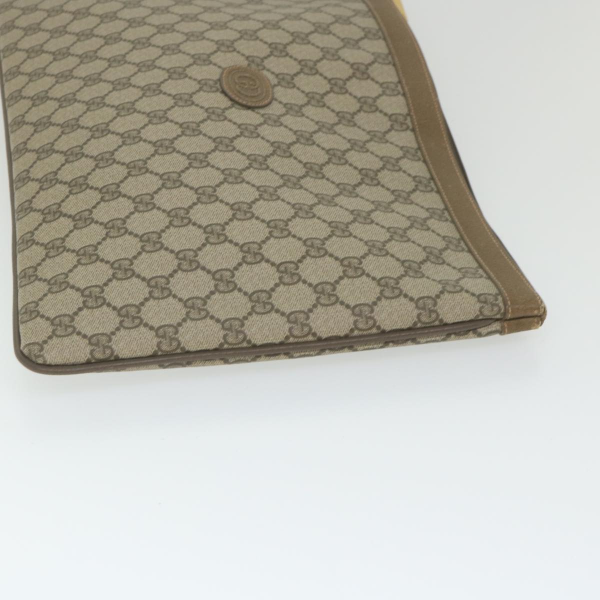 GUCCI GG Supreme Documents Case Clutch Bag Beige 017 098 0025 yk9467