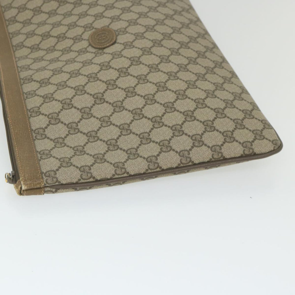 GUCCI GG Supreme Documents Case Clutch Bag Beige 017 098 0025 yk9467