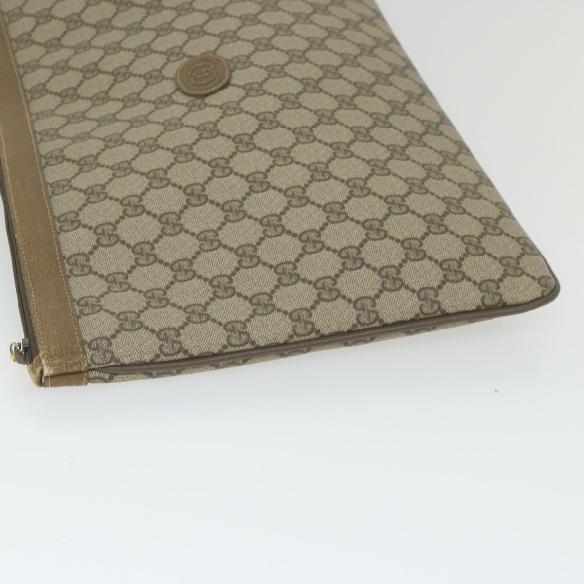 GUCCI GG Supreme Documents Case Clutch Bag Beige 017 098 0025 yk9467