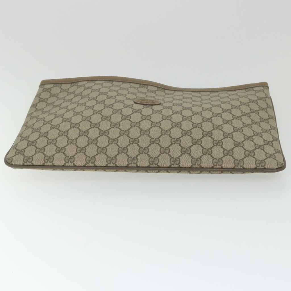 GUCCI GG Supreme Documents Case Clutch Bag Beige 017 098 0025 yk9467