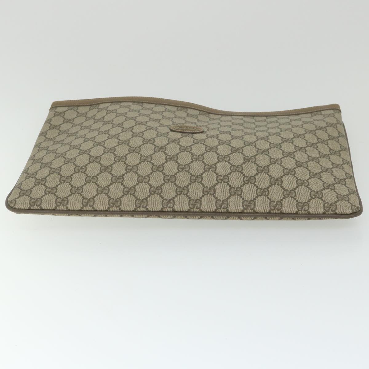 GUCCI GG Supreme Documents Case Clutch Bag Beige 017 098 0025 yk9467