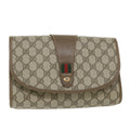 GUCCI GG Supreme Web Sherry Line Clutch Bag Beige Red 89 01 030 yk9482