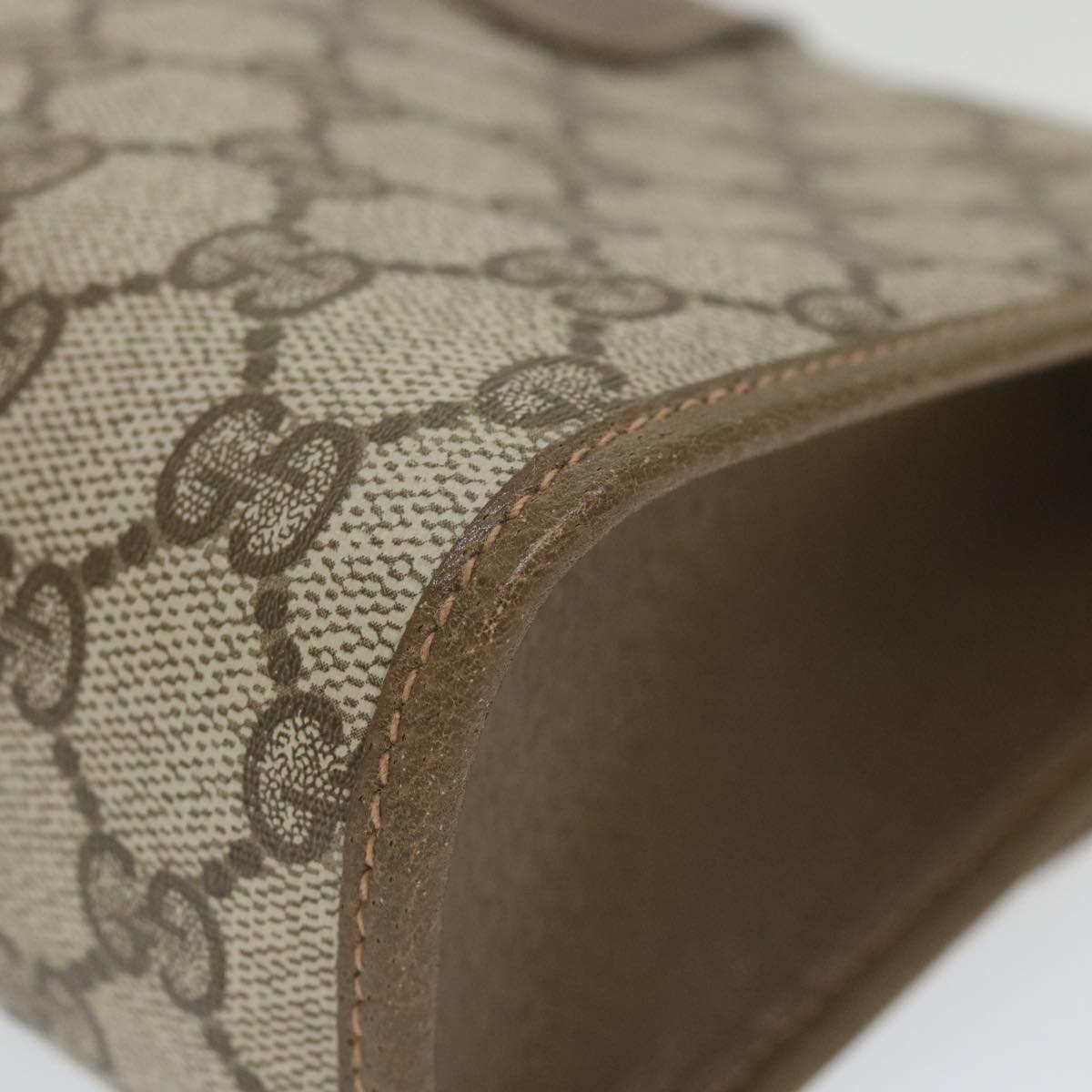 GUCCI GG Supreme Web Sherry Line Clutch Bag Beige Red 89 01 030 yk9482
