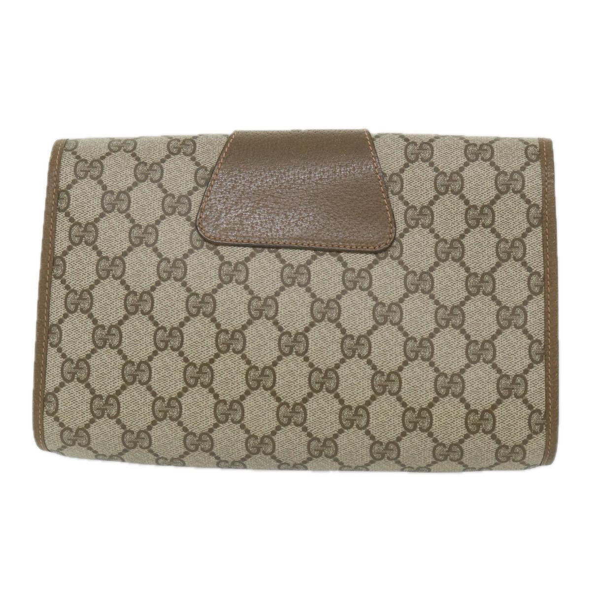 GUCCI GG Supreme Web Sherry Line Clutch Bag Beige Red 89 01 030 yk9482