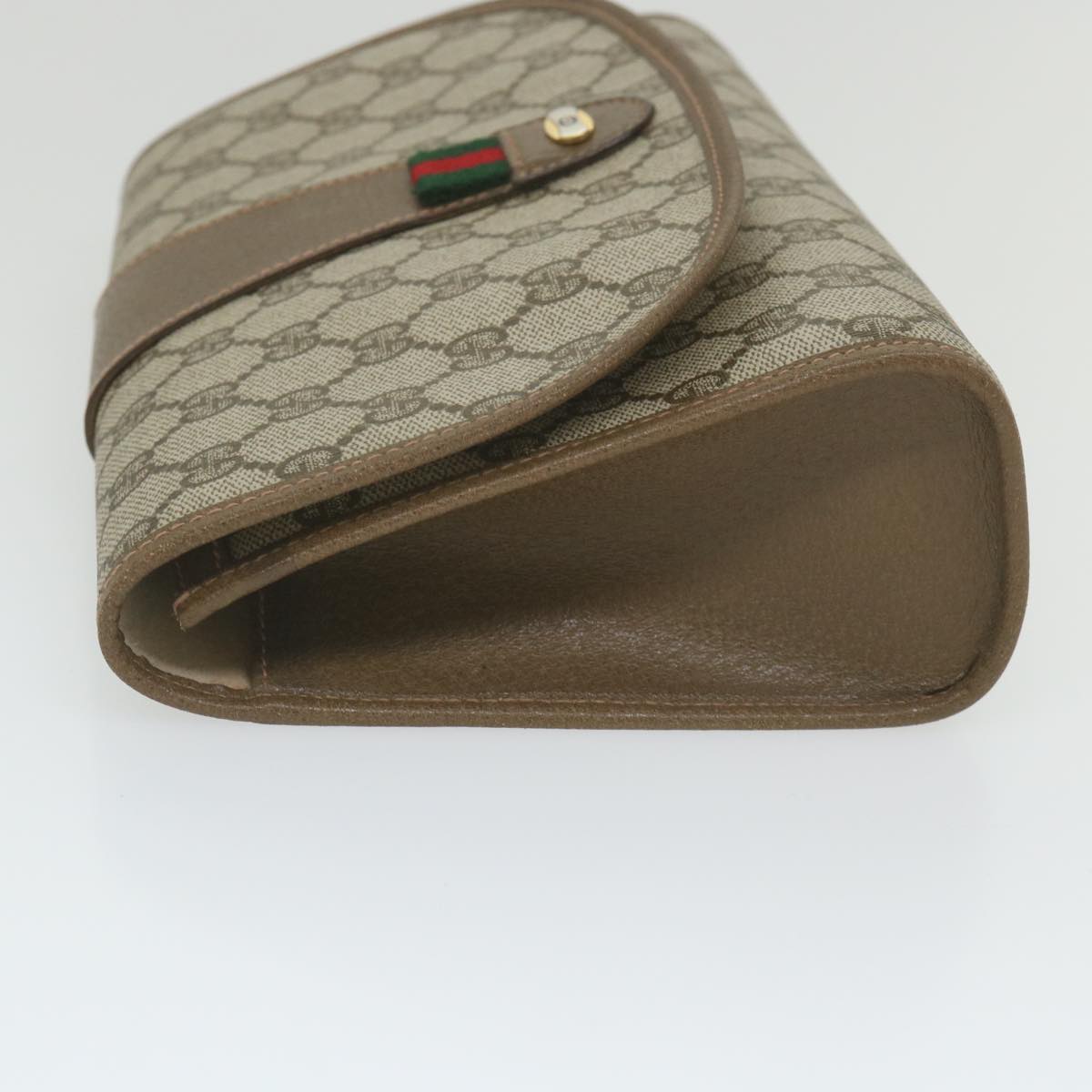 GUCCI GG Supreme Web Sherry Line Clutch Bag Beige Red 89 01 030 yk9482