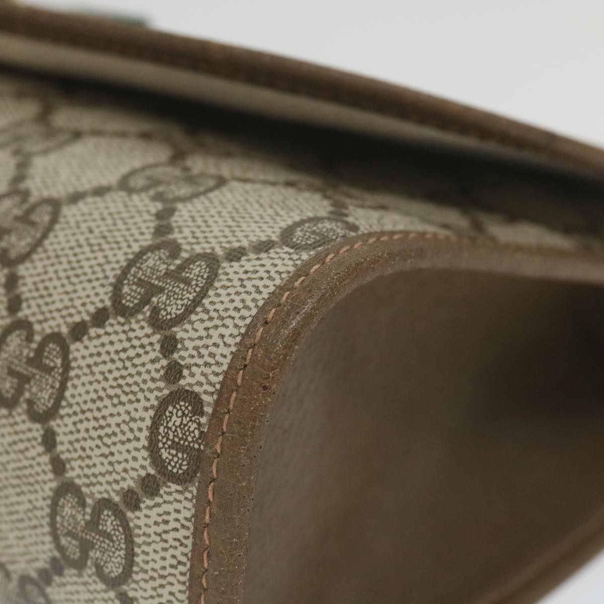 GUCCI GG Supreme Web Sherry Line Clutch Bag Beige Red 89 01 030 yk9482