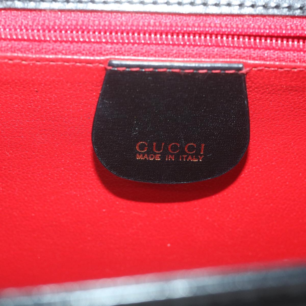 GUCCI Bamboo Turn Lock Shoulder Bag Leather Black 004 46 0474 yk9494