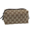 GUCCI GG Canvas Pouch Beige 29595 yk9502