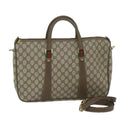 GUCCI GG Supreme Web Sherry Line Boston Bag 2way Beige Red 39 02 041 yk9512