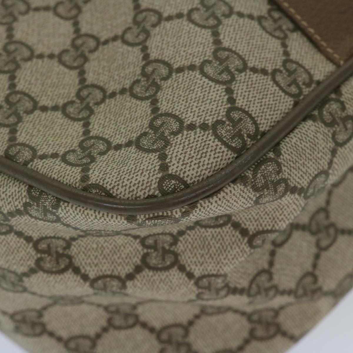 GUCCI GG Supreme Web Sherry Line Boston Bag 2way Beige Red 39 02 041 yk9512