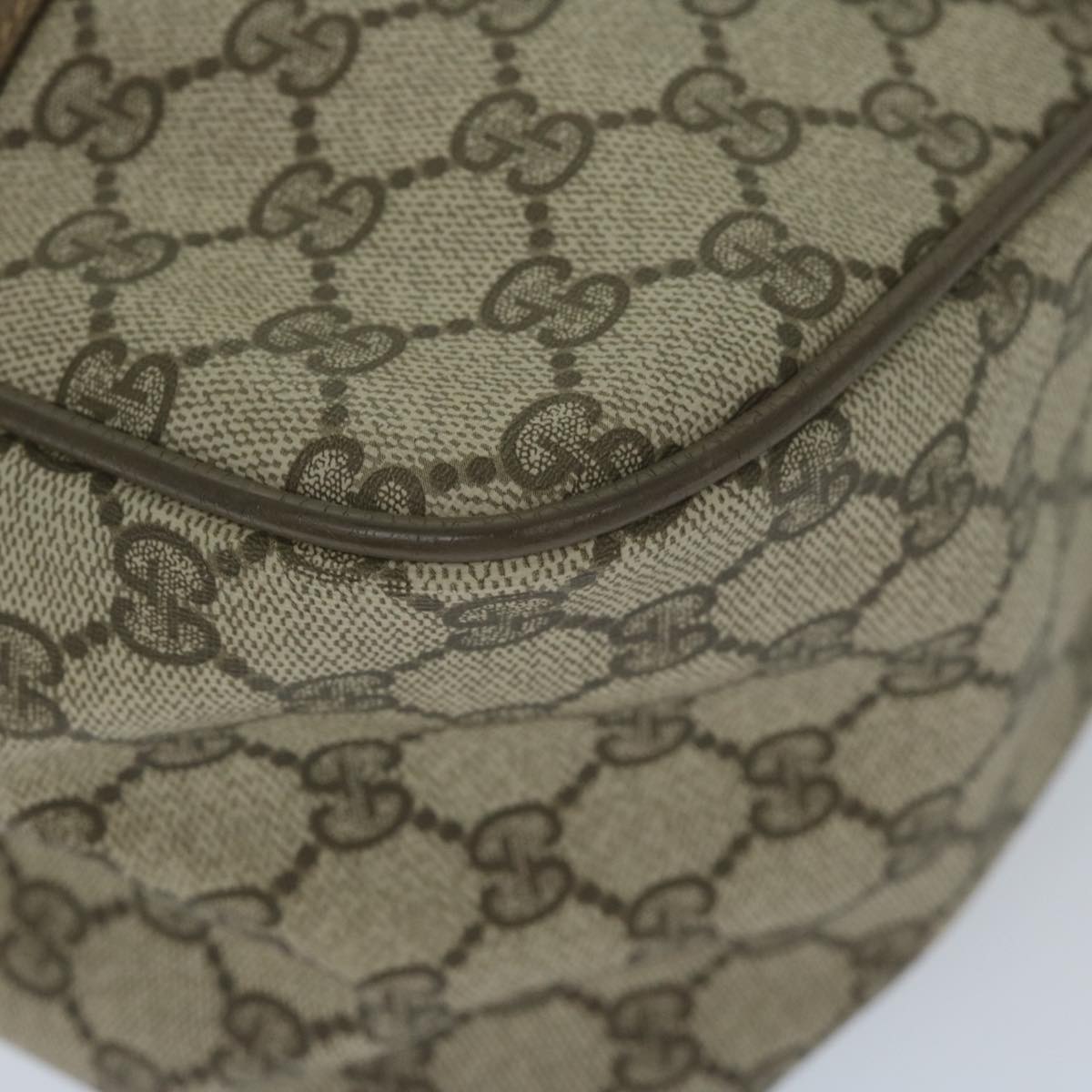 GUCCI GG Supreme Web Sherry Line Boston Bag 2way Beige Red 39 02 041 yk9512
