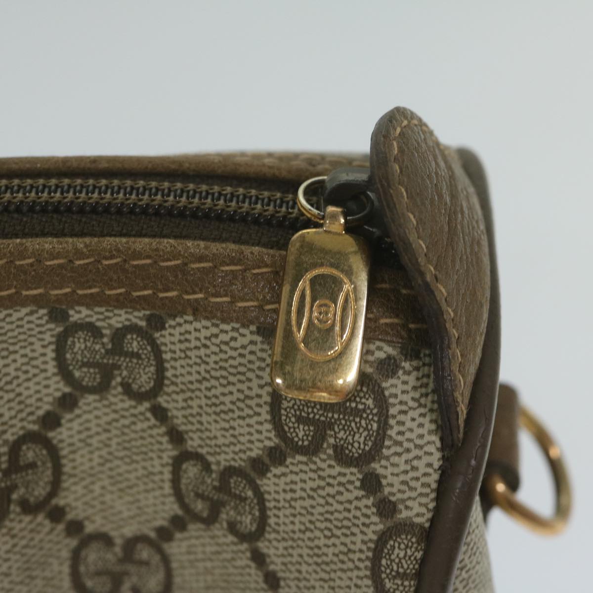 GUCCI GG Supreme Web Sherry Line Boston Bag 2way Beige Red 39 02 041 yk9512