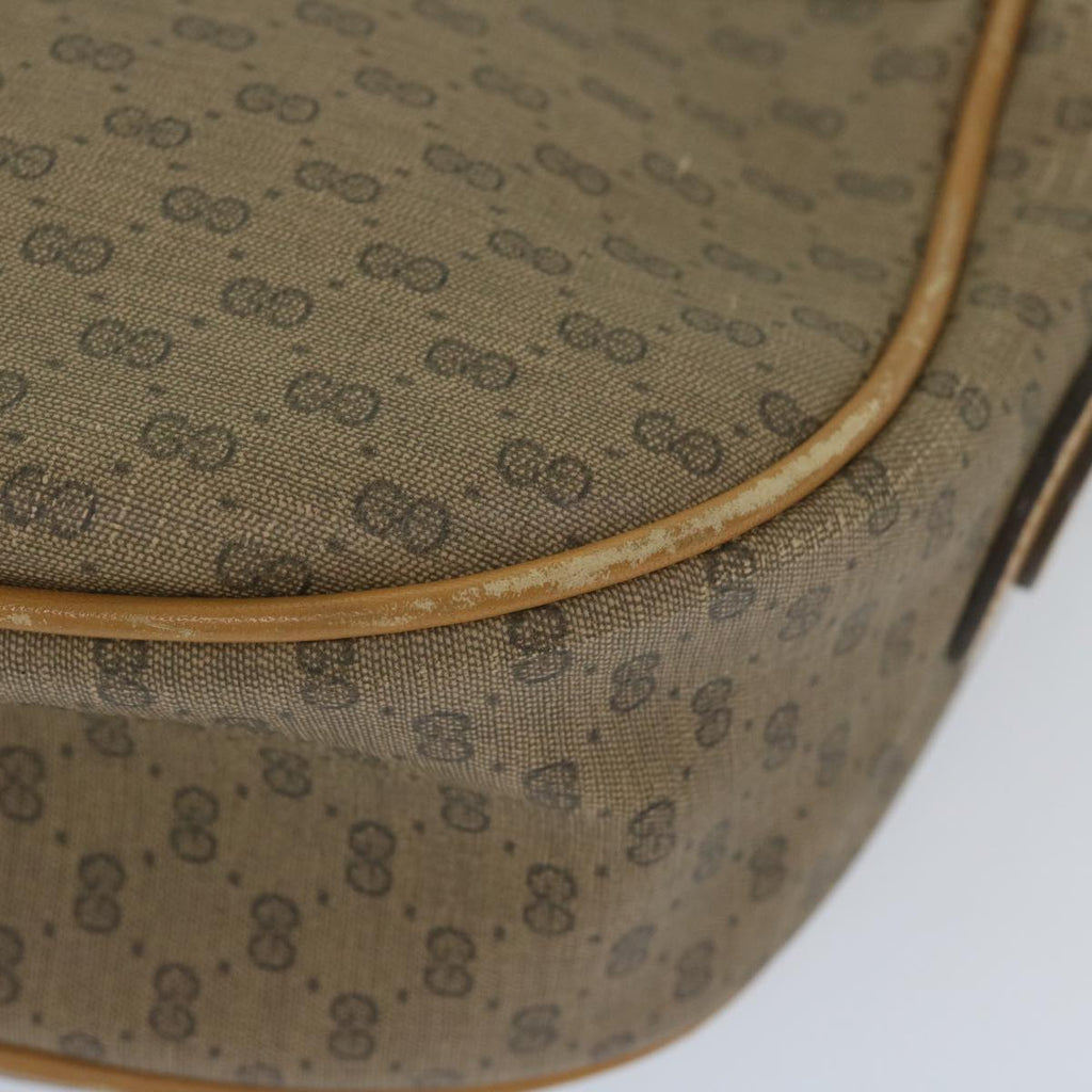 GUCCI Micro GG Canvas Web Sherry Line Shoulder Bag PVC Beige Green yk9514