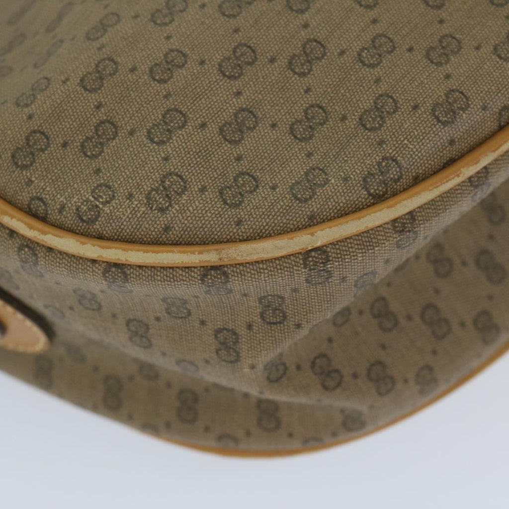 GUCCI Micro GG Canvas Web Sherry Line Shoulder Bag PVC Beige Green yk9514