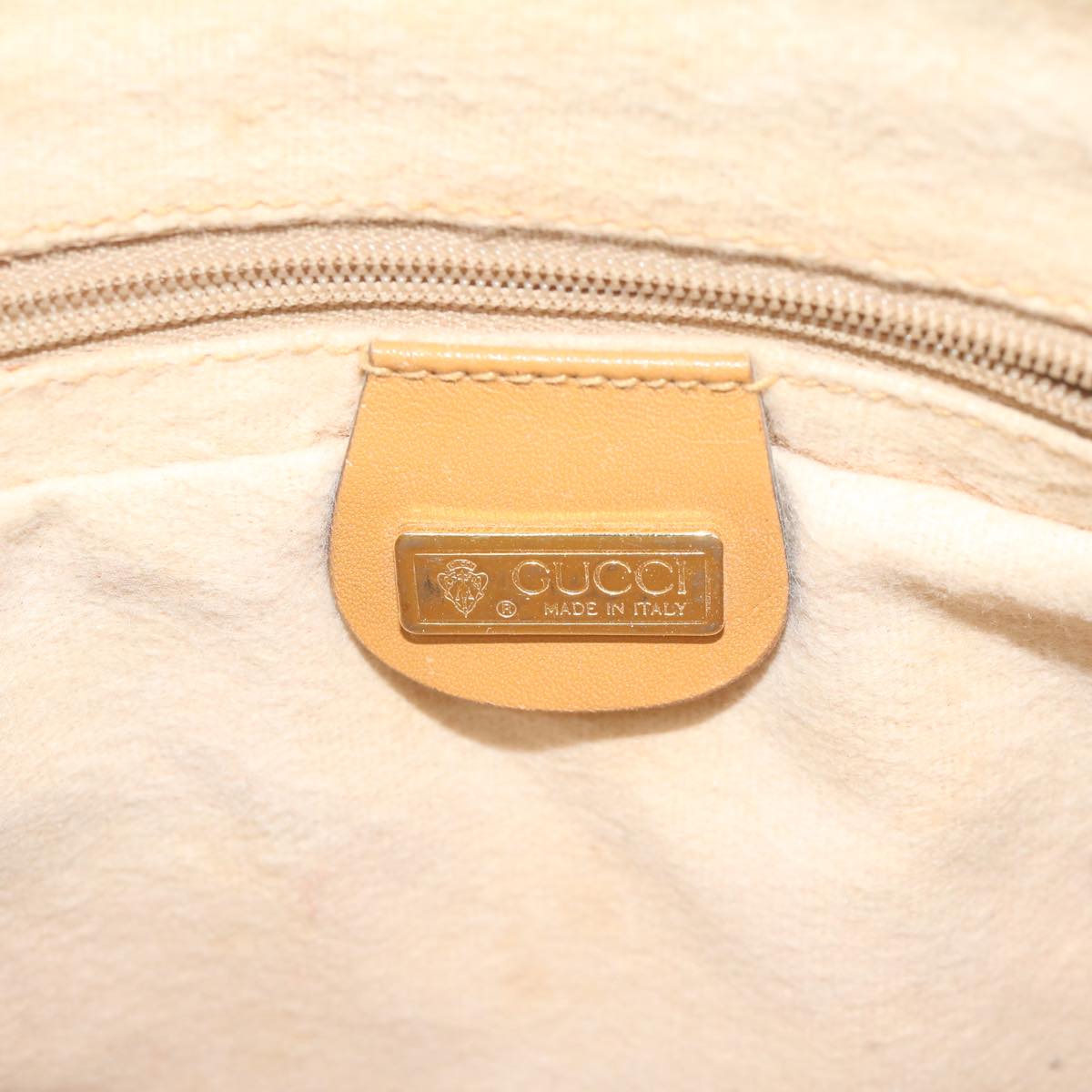 GUCCI Micro GG Canvas Web Sherry Line Shoulder Bag PVC Beige Green yk9514