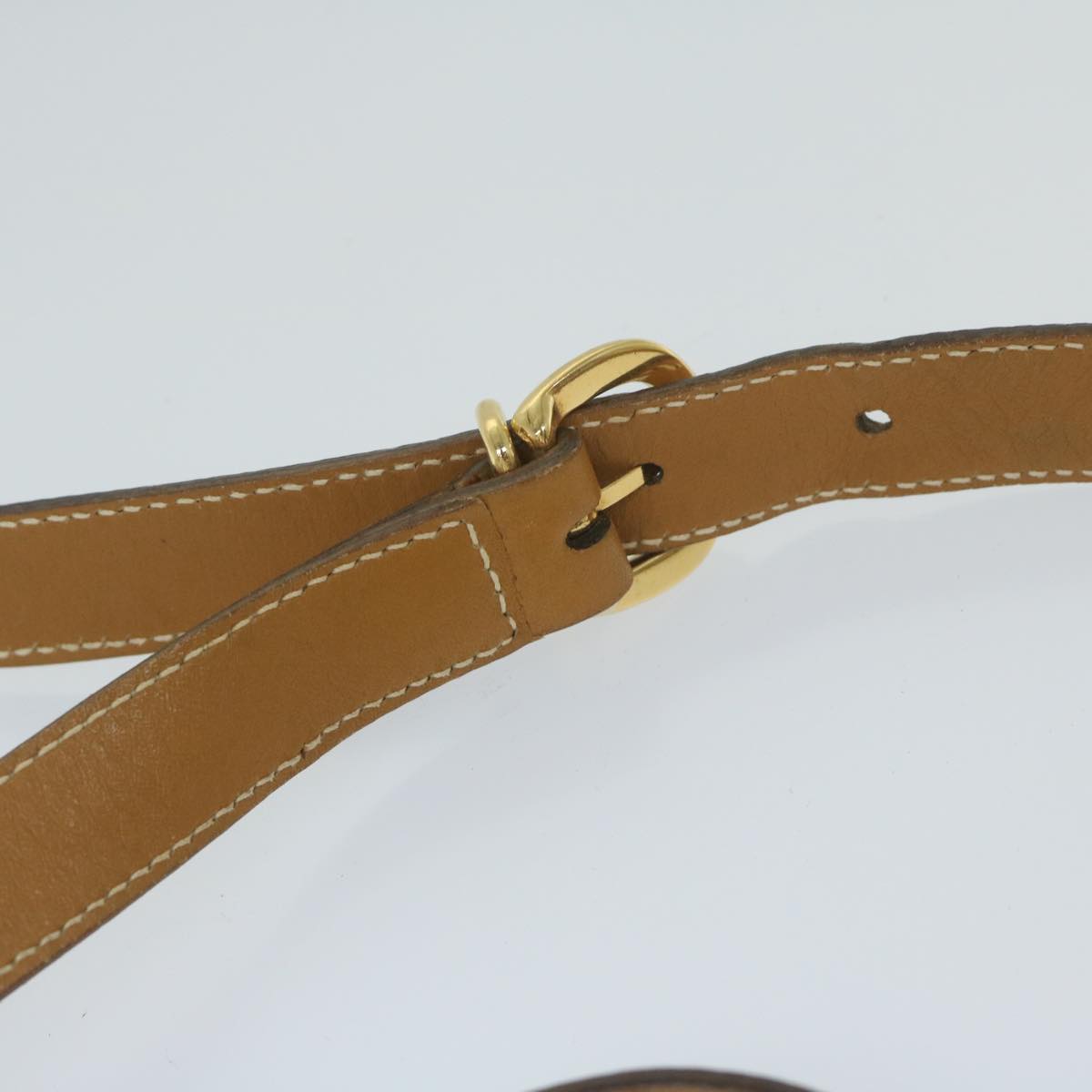GUCCI Micro GG Canvas Web Sherry Line Shoulder Bag PVC Beige Green yk9514