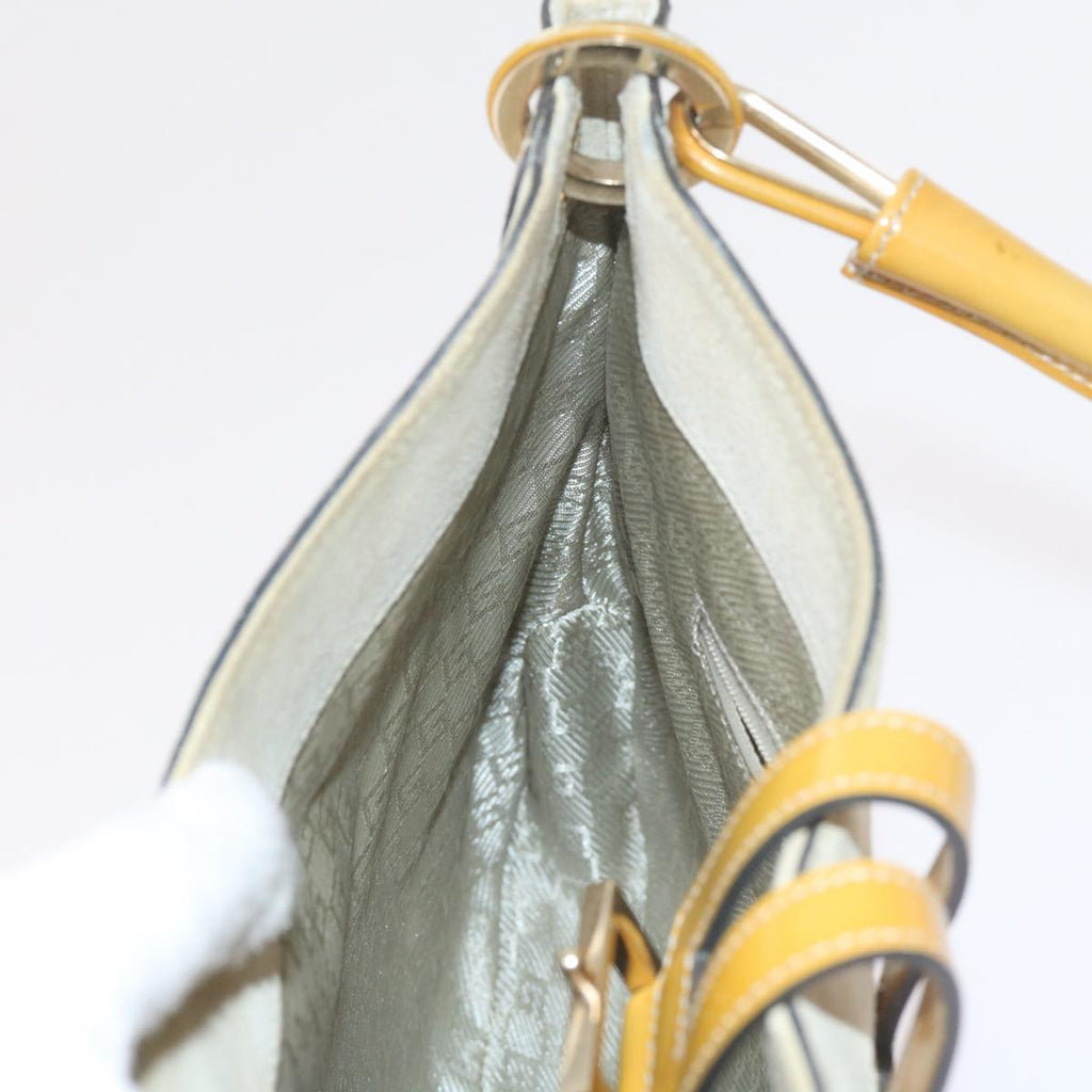 GUCCI Jackie Shoulder Bag Patent leather Suede Yellow 001 4149 yk9517