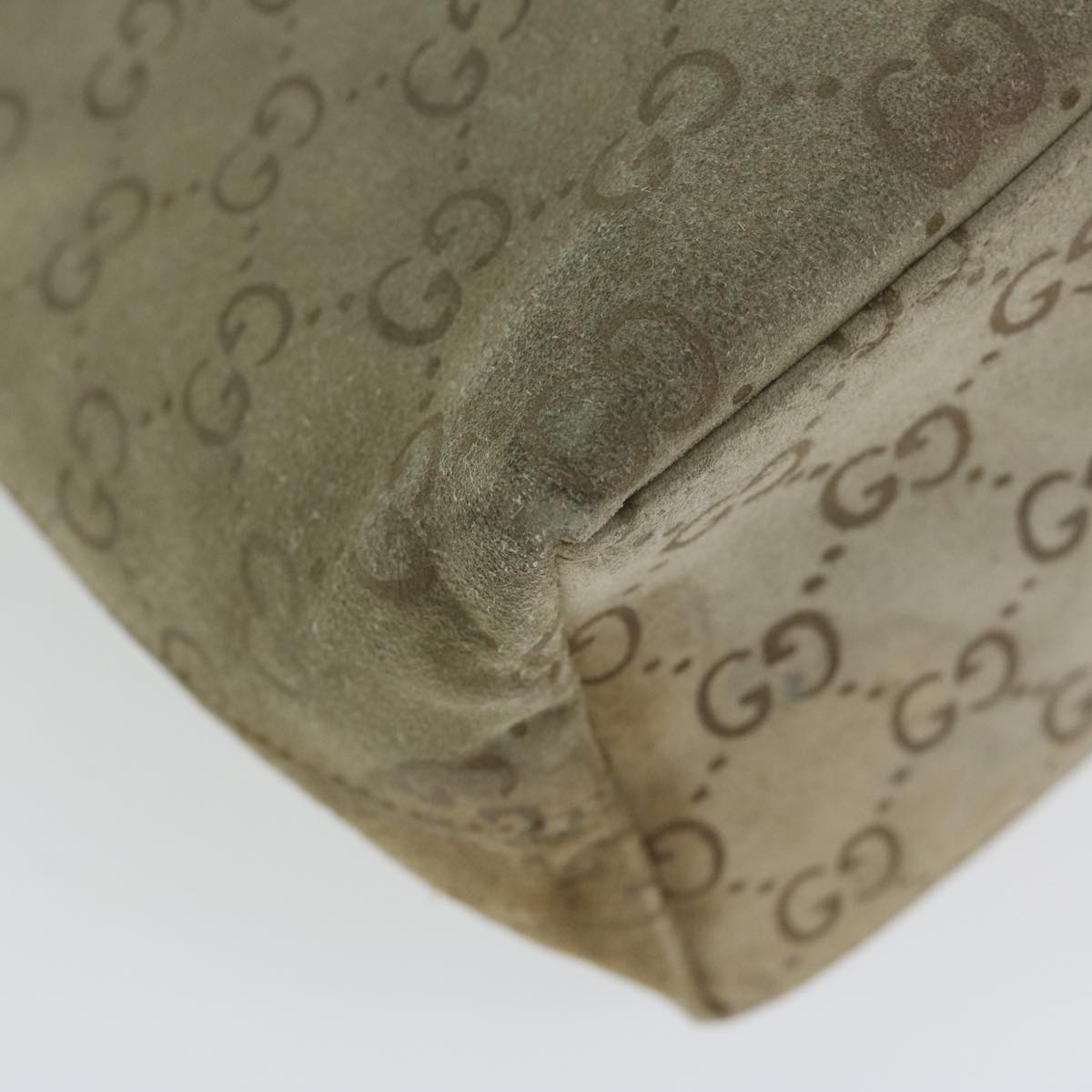 GUCCI GG Canvas Bamboo Shoulder Bag Gray 001 2058 3007 yk9522
