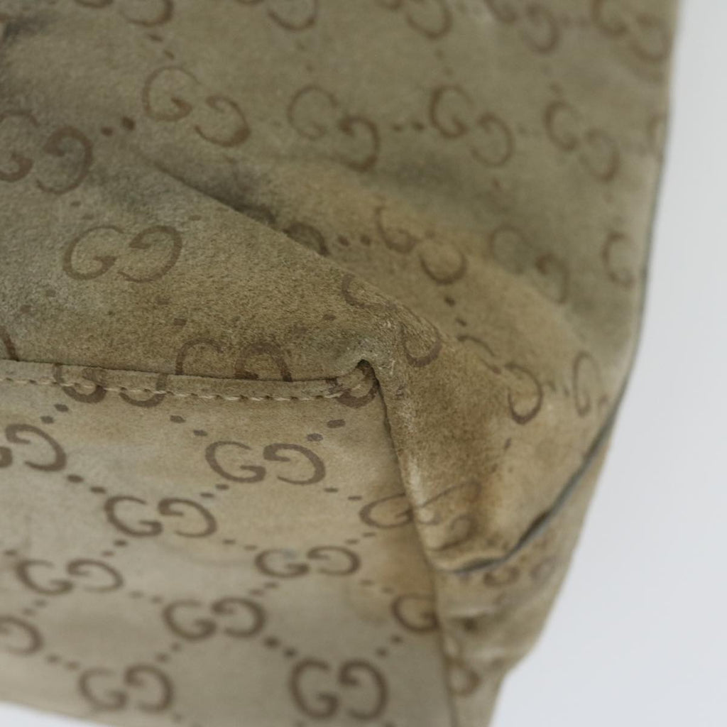 GUCCI GG Canvas Bamboo Shoulder Bag Gray 001 2058 3007 yk9522