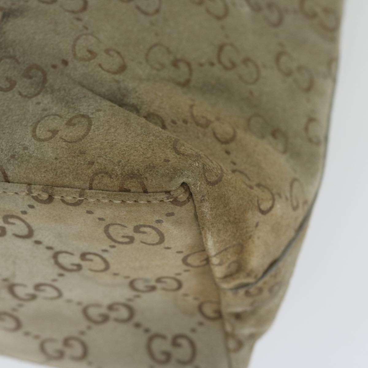 GUCCI GG Canvas Bamboo Shoulder Bag Gray 001 2058 3007 yk9522