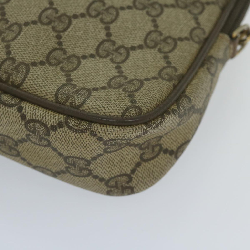 GUCCI GG Supreme Shoulder Bag PVC Leather Beige 56 02 068 yk9527
