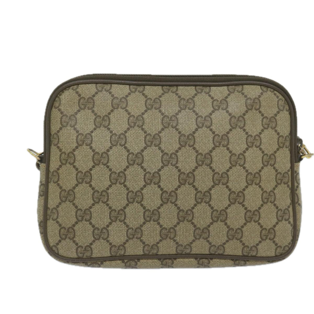 GUCCI GG Supreme Shoulder Bag PVC Leather Beige 56 02 068 yk9527
